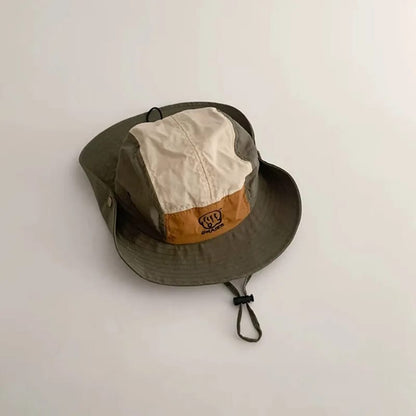 Gorro Pescador Infantil Bordado 2024, de Secado Rápido, Protección Solar con Ala Ancha para Niños y Niñas