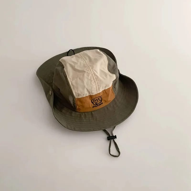 Gorro Pescador Infantil Bordado 2024, de Secado Rápido, Protección Solar con Ala Ancha para Niños y Niñas