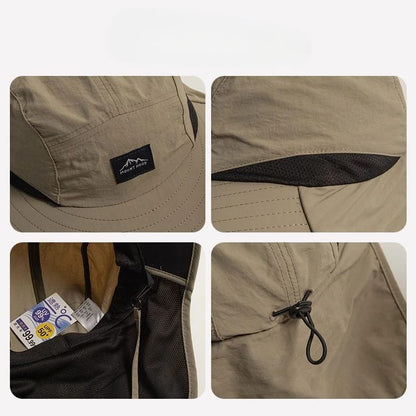 ¡Nuevo Sombrero Pescador con Visera y Cubre Nuca 2025! Ideal para Outdoor y Verano. Su diseño unisex, de secado rápido e impermeable, incluye una malla transpirable y protección solar integrada. ¡La m
