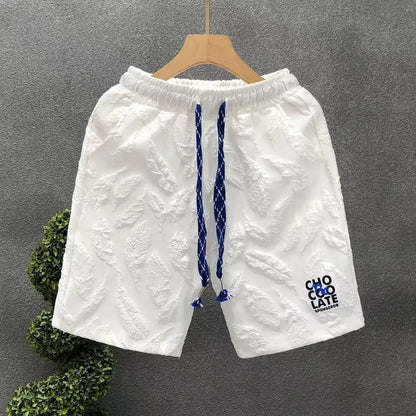 Short de Hombre Ancho y Suelto (Baggy) Estilo Board de Playa. Pantalón corto 3/4 (Tres Cuartos) con cordón ajustable, ideal para el verano. Tela fina, fresca y liviana. ¡Modelo nuevo de corte vin - White Pants