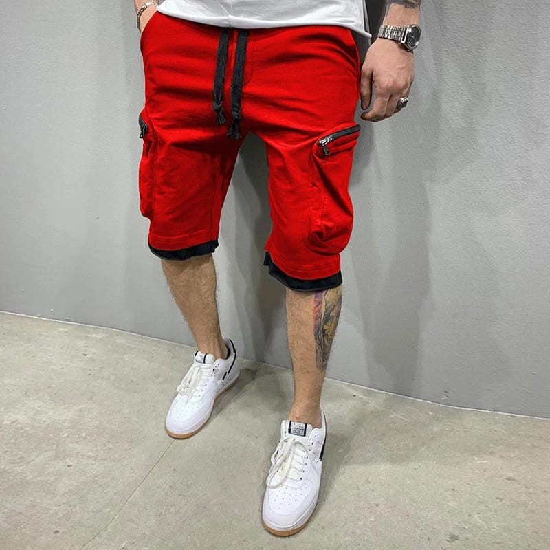Short Deportivo Cargo para Hombre: Secado Rápido y Multi-Bolsillos. Estilo Streetwear y Hip-Hop para verano. Ideal para Gym, Fitness o Jogging. Su diseño casual, funcional y de secado rápido, 
