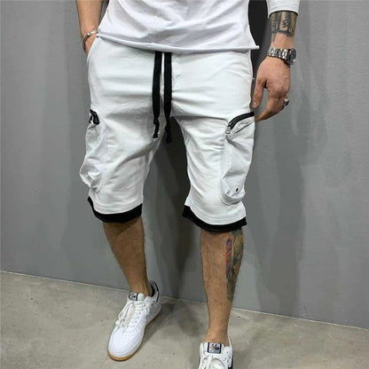 Short Deportivo Cargo para Hombre: Secado Rápido y Multi-Bolsillos. Estilo Streetwear y Hip-Hop para verano. Ideal para Gym, Fitness o Jogging. Su diseño casual, funcional y de secado rápido, 