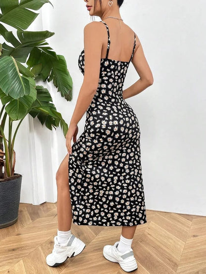 Maxivestido Estampado Daisy Flowers Tajo Alto