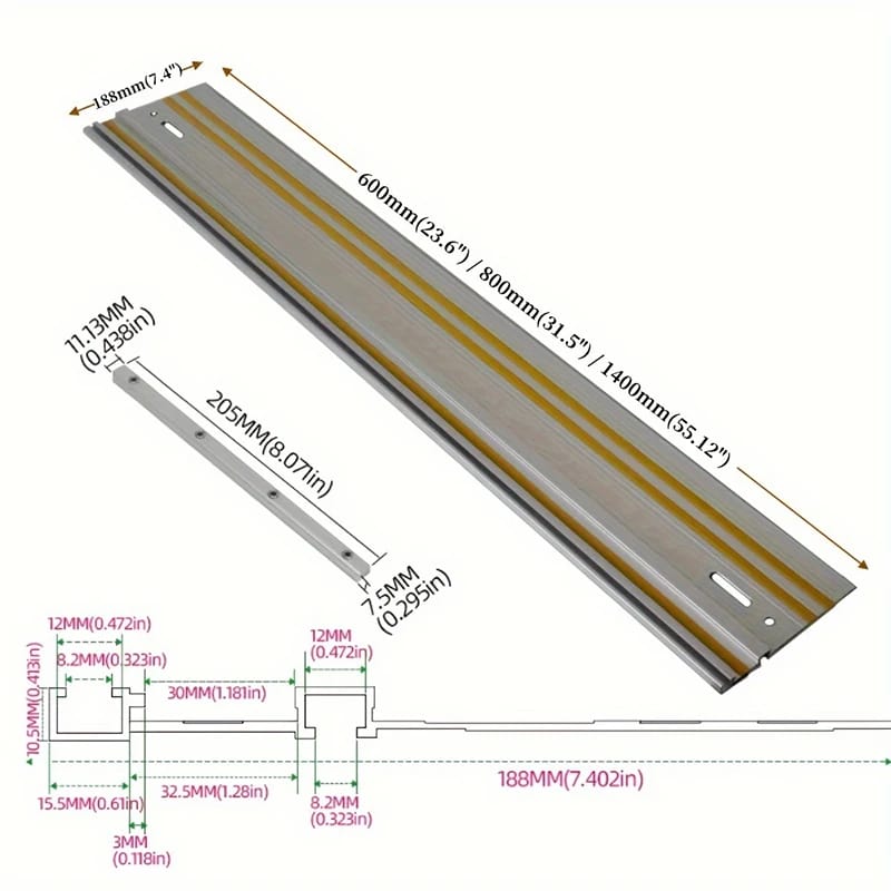 Guía de sierra circular eléctrica Rail