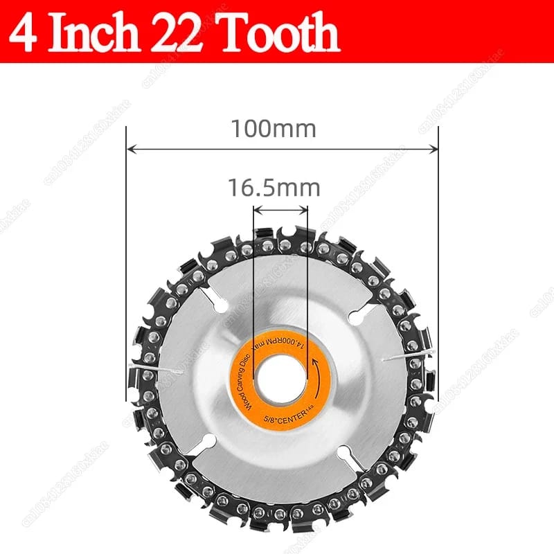 Disco Con Cadena Amoladora Angular Sierra Desbaste Madera