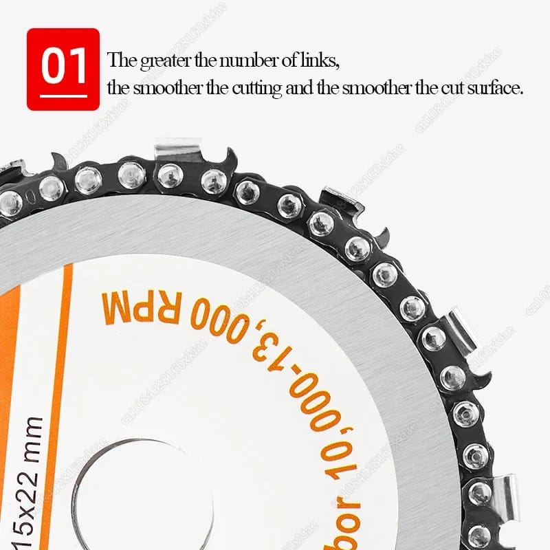 Disco Con Cadena Amoladora Angular Sierra Desbaste Madera