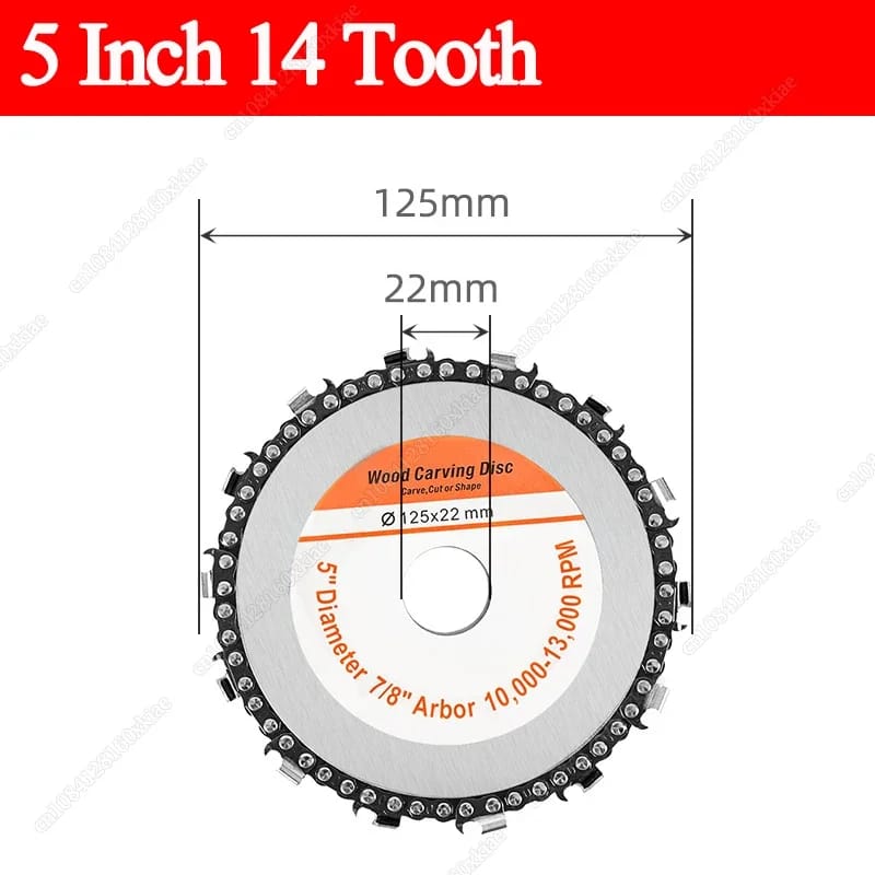 Disco Con Cadena Amoladora Angular Sierra Desbaste Madera
