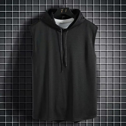 Musculosa de Gimnasio para Hombre con Capucha, Sin Mangas, Ideal para Fitness, Culturismo y Verano. Estilo Urbano.