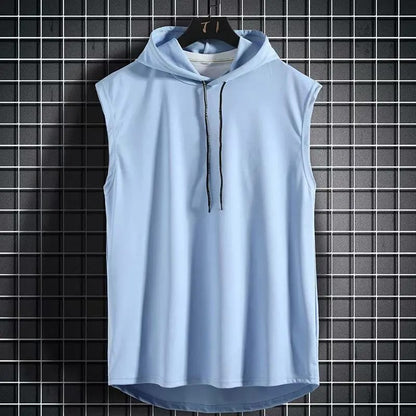 Musculosa de Gimnasio para Hombre con Capucha, Sin Mangas, Ideal para Fitness, Culturismo y Verano. Estilo Urbano.