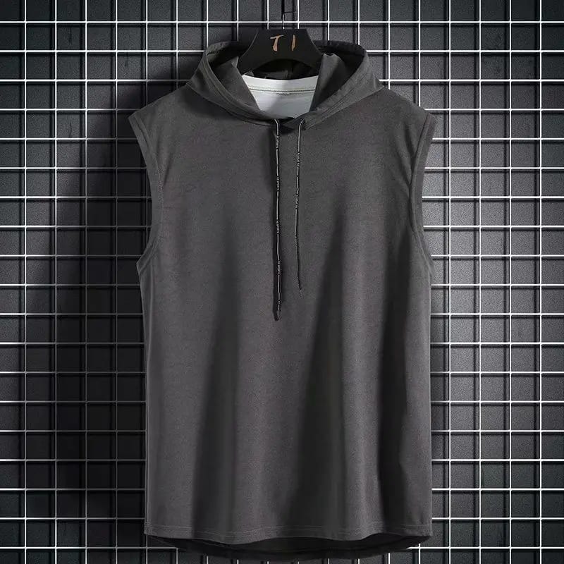 Musculosa de Gimnasio para Hombre con Capucha, Sin Mangas, Ideal para Fitness, Culturismo y Verano. Estilo Urbano.