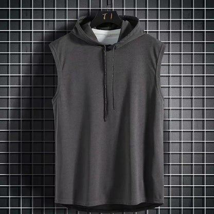Musculosa de Gimnasio para Hombre con Capucha, Sin Mangas, Ideal para Fitness, Culturismo y Verano. Estilo Urbano.