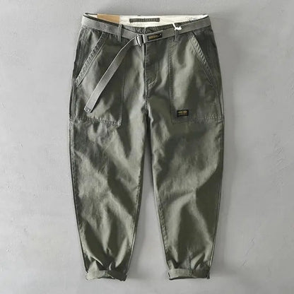 Pantalones de Hombre 2024 Tendencia Primavera Verano, Tiro Alto, Con Lazo, Color Liso, Rectos, Sueltos, Estilo Casual Workwear Americano.
