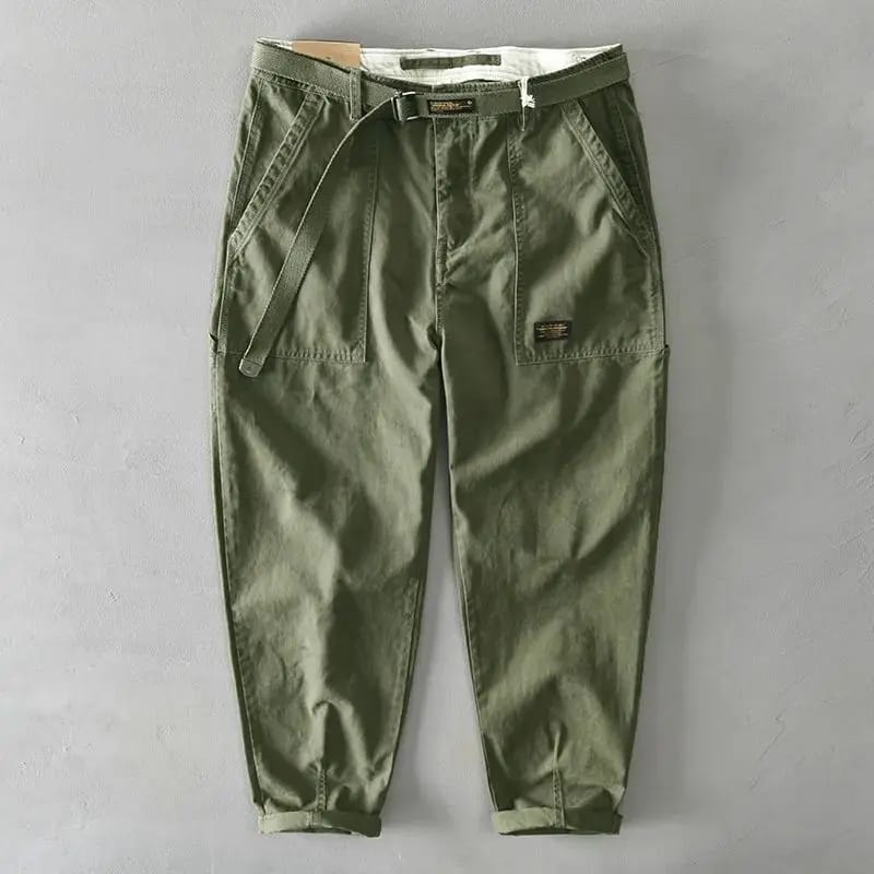 Pantalones de Hombre 2024 Tendencia Primavera Verano, Tiro Alto, Con Lazo, Color Liso, Rectos, Sueltos, Estilo Casual Workwear Americano.