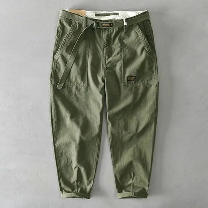 Pantalones de Hombre 2024 Tendencia Primavera Verano, Tiro Alto, Con Lazo, Color Liso, Rectos, Sueltos, Estilo Casual Workwear Americano.