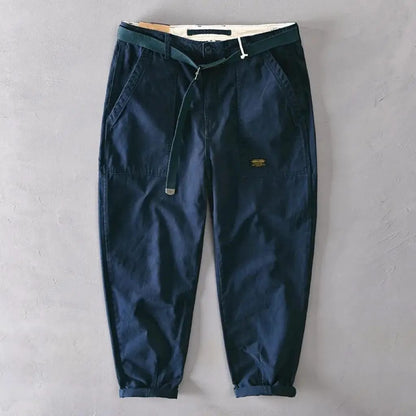 Pantalones de Hombre 2024 Tendencia Primavera Verano, Tiro Alto, Con Lazo, Color Liso, Rectos, Sueltos, Estilo Casual Workwear Americano. - SDPA119 blue