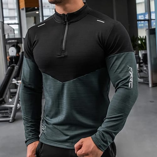 Buzo hombre deportivo con cierre gimnasio