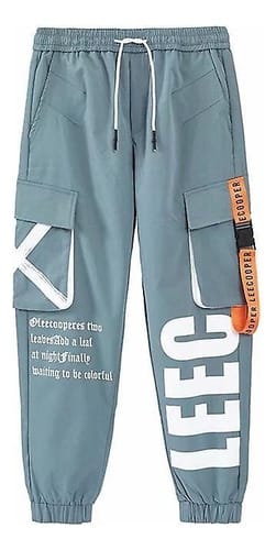 Pantalon hombre cargo correas naranjas