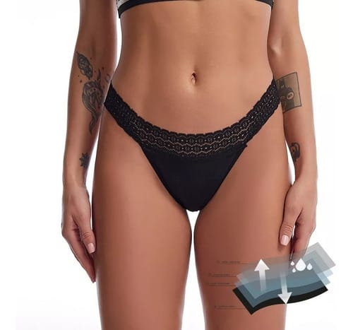 Tanga toda bordada al frente lisa atrás