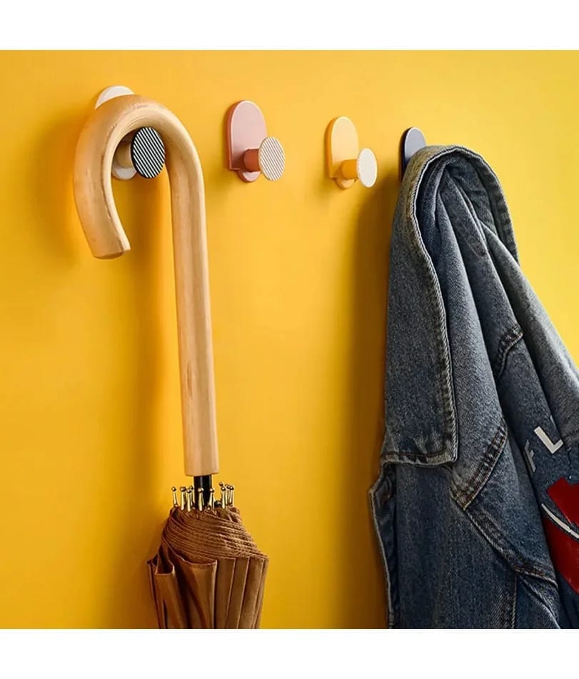 Gancho soporte de pared adhesiva potente sin marcas  cocina , baño  o sala colores unicos 