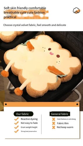 Almohadon de silla diseño tostada animada