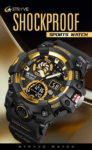 Reloj hombre Stryve deportivo con cronometro fluo