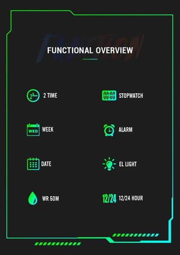 Reloj hombre Stryve deportivo con cronometro fluo