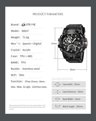 Reloj hombre Stryve deportivo con cronometro fluo