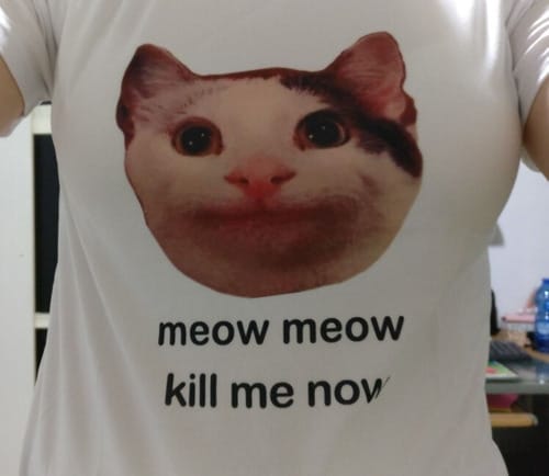 Remera mujer Emoji gato