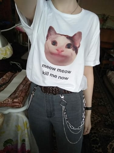 Remera mujer Emoji gato