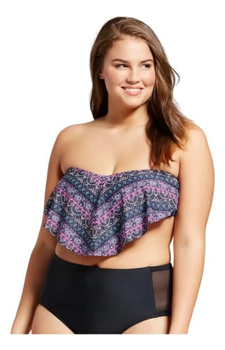 bikini dama top con vuelo