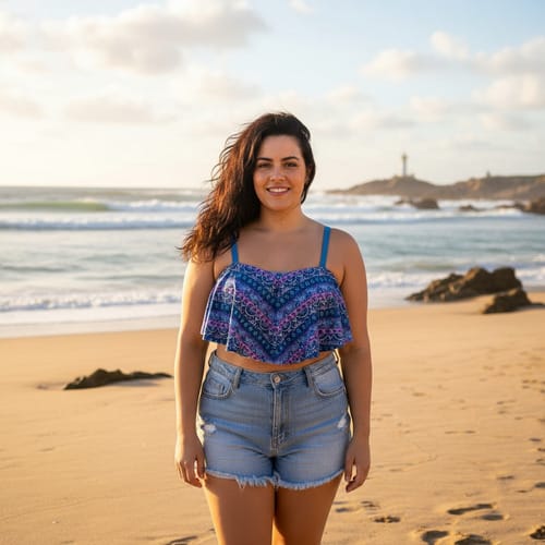 bikini dama top con vuelo