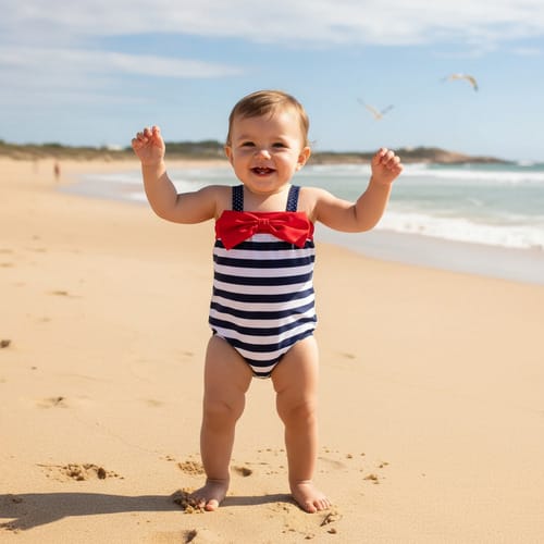 Maya entera moña rayada niña marinero