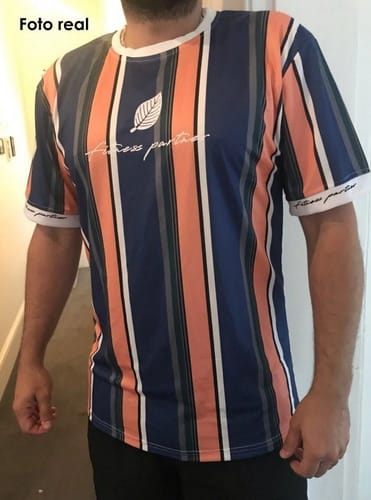 Remera Hombre rayas Naranja