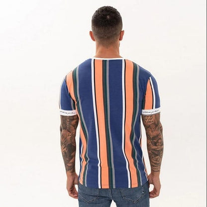 Remera Hombre rayas Naranja