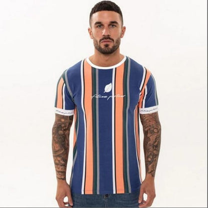 Remera Hombre rayas Naranja