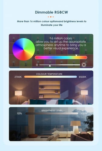 Lamparilla LED inteligente con bluetooth y wifi RGB