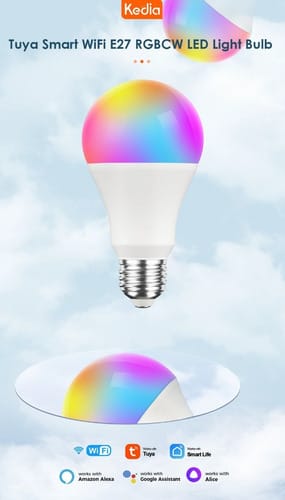 Lamparilla LED inteligente con bluetooth y wifi RGB