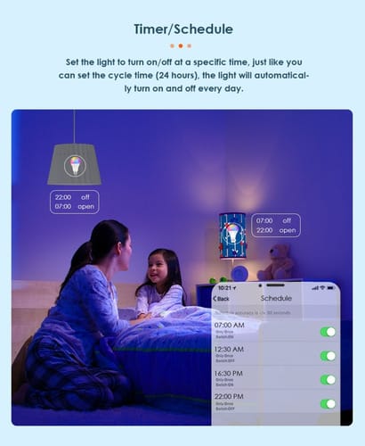 Lamparilla LED inteligente con bluetooth y wifi RGB