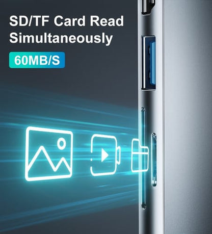 Adaptador HUB USB C 11 en 1 4K + audio