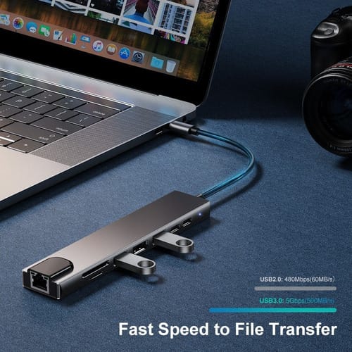 Adaptador HUB USB C 11 en 1 4K + audio