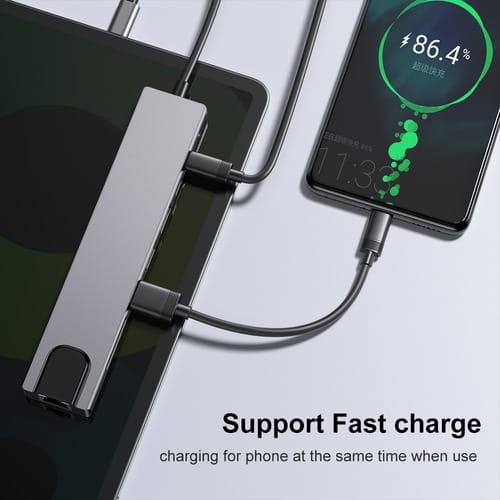 Adaptador HUB USB C 11 en 1 4K + audio