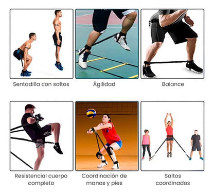 Bandas de resistencia de entrenamiento 9 piezas