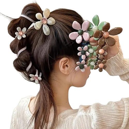 Broche de pelo espiral on flores