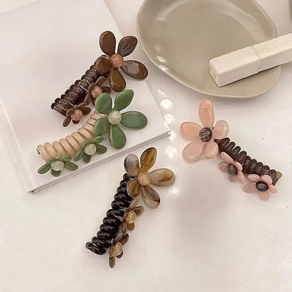 Broche de pelo espiral on flores