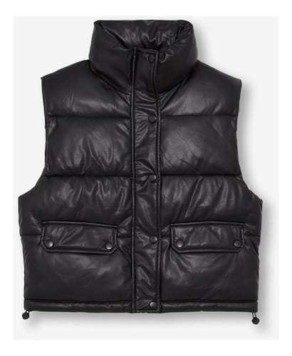 Chaleco dama California PU leather cuero inflado