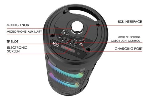 Parlante Inalambrico ZQS4239 dos bocinas con led