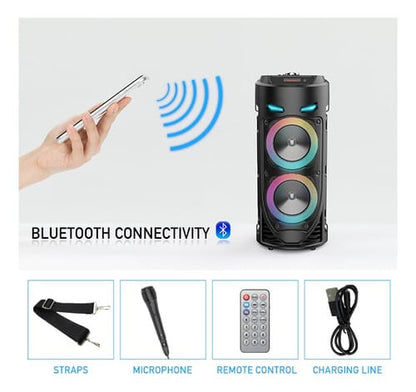 Parlante Inalambrico ZQS4239 dos bocinas con led