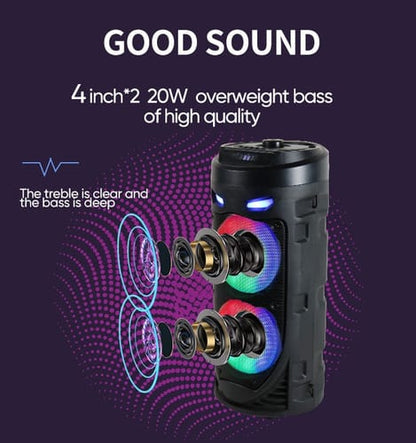 Parlante Inalambrico ZQS4239 dos bocinas con led