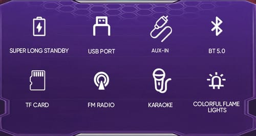 Parlante Inalambrico ZQS4239 dos bocinas con led