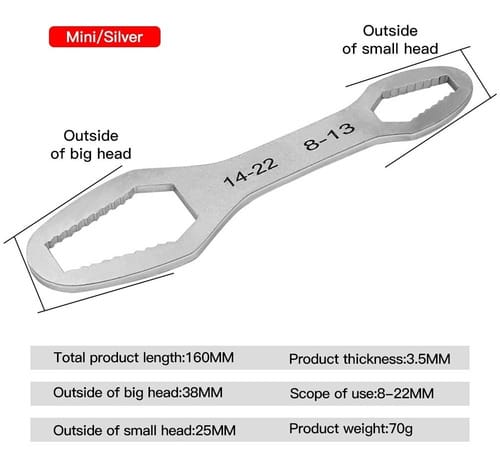 Llave tuerca portatil 14-22 mm